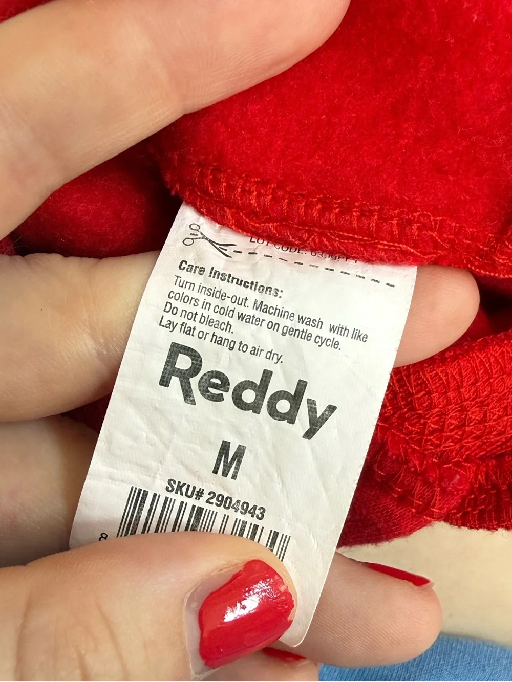 Reddy Red “LOVE” Dog Hoodie Sweatshirt, size Medium